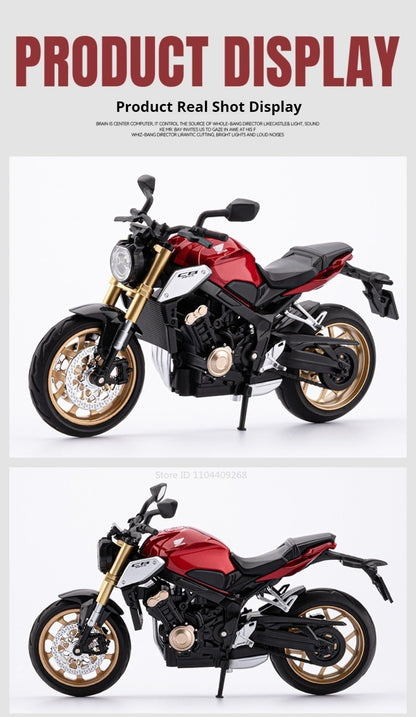Escala 1:12 Honda CB650 HP4 Moto Modelo de Brinquedo Liga Fundida por Pressão Amortecedor Modelos de Moto de Corrida em Miniatura para Presentes Infantis