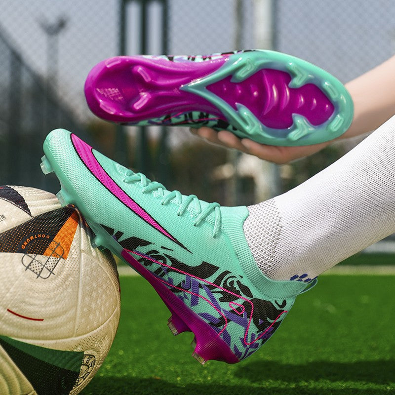 New Men Football Boots Training Long Spikes Soccer Shoes Sneakers Original  Drop Shipping Futsal Cleats Match Ultralight Indoor