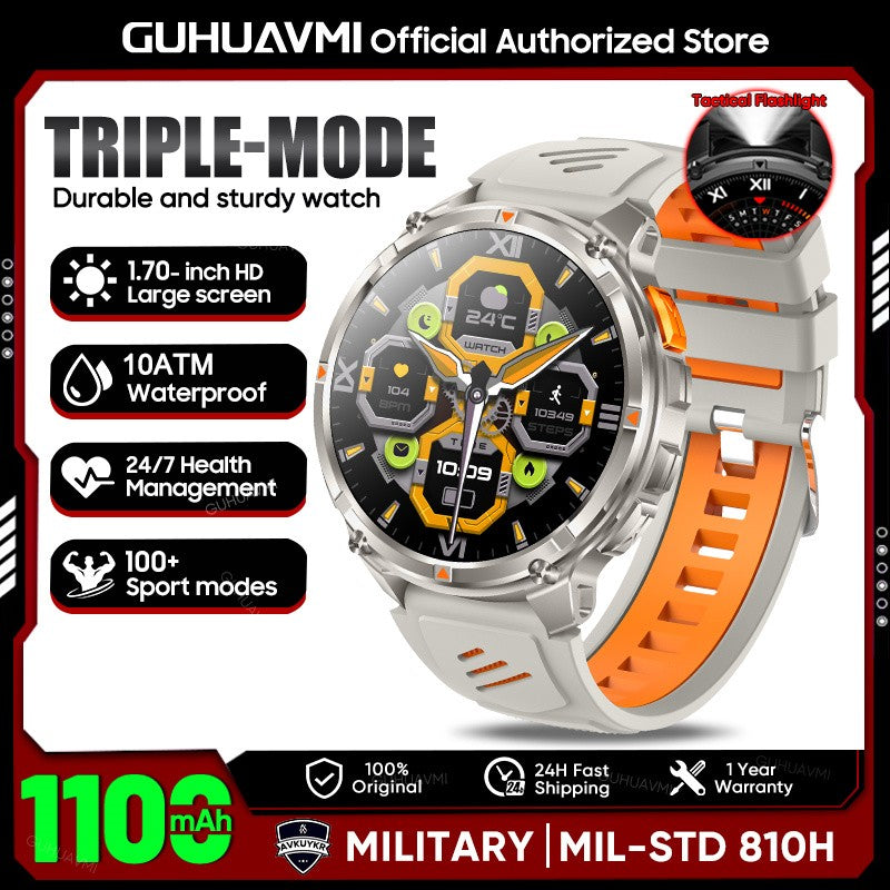 Smartwatch T-Rex 3 de Grau Militar, Bateria de 1100mAh, À Prova D'água 10ATM, GPS, Chamada Bluetooth, AMOLED HD, Masculino, Esportivo, Novo Modelo 2026