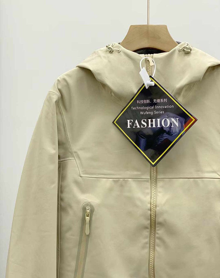 ARC Outdoor Fashion Casual Skiing Men's Sports Plus Fleece Soft Shell British Style Fishing Retro Seamless Adhesive Jacket