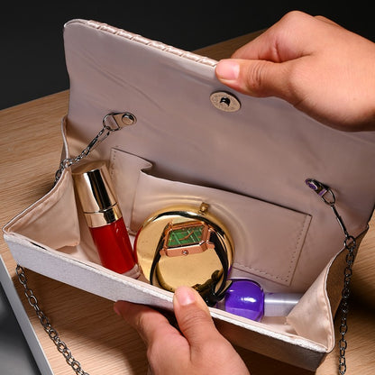 Luxury Stripes Designer One-shoulder bag Envelope Evening Clutch Bags hardware shoulder bag women wedding party gift bag