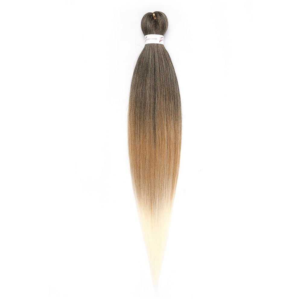 Cabelo Sintético Trançado Pré-esticado Profissional Sem Coceira Fibra Que Sela Em Água Quente 30'' Ombre Textura Yaki Extensões de Cabelo para Trança