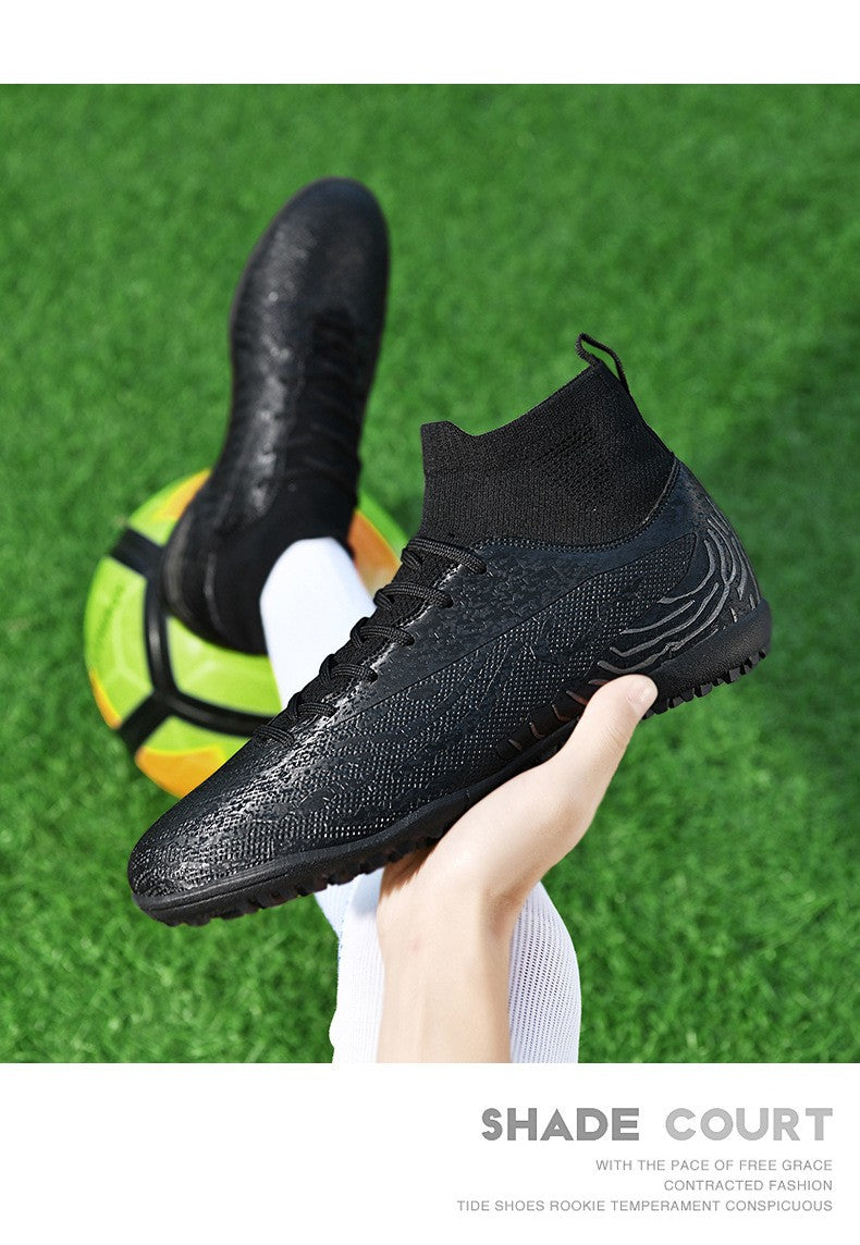 New Men Sport Soccer Shoes Training Boys Football Boots Outdoor Adult Long Spikes Non Slip Cleats Breathable Match Comfortable