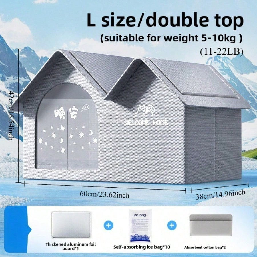Casa com Ar Condicionado para Gatos, Verão, Ferramenta de Resfriamento para Gatos, Ninho, Casa de Gelo para Cães, Quatro Estações, Casa de Gelo para Gatos e Pets