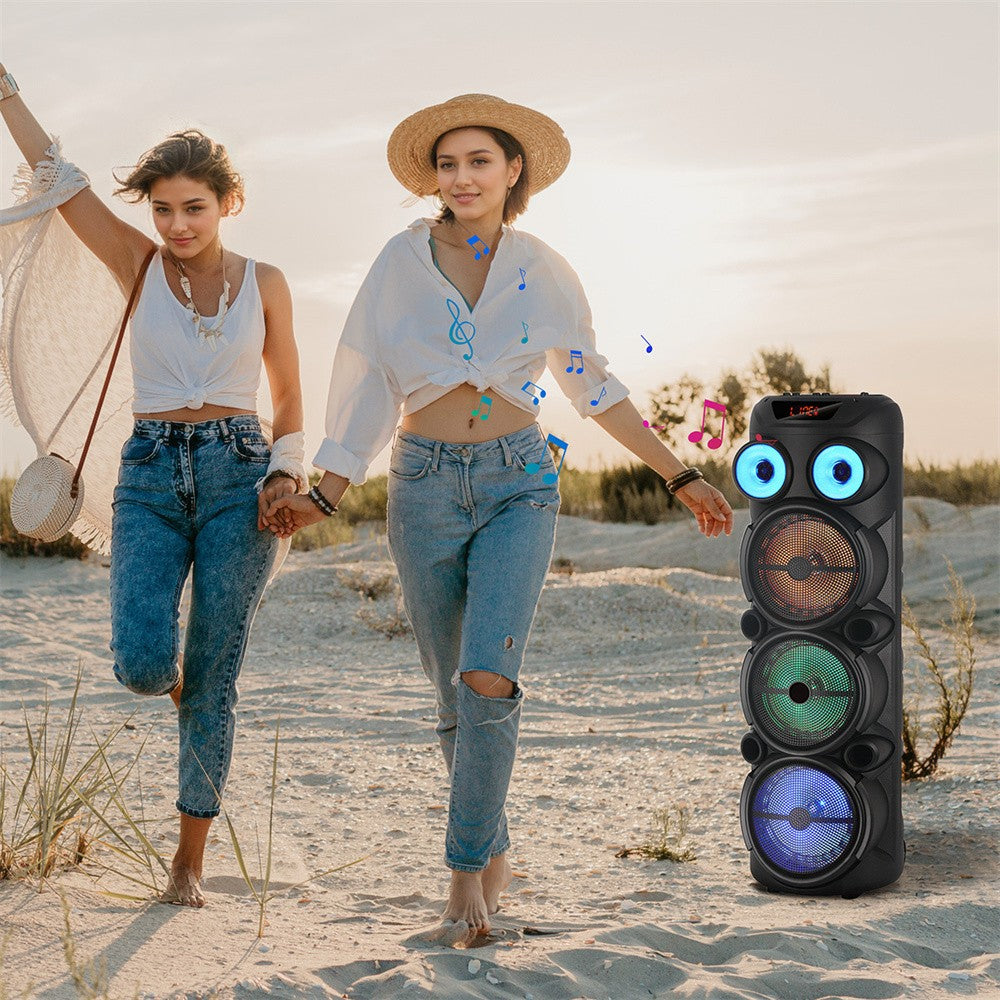4000W Portable Bluetooth Speaker 3*8"Subwoofer Heavy Bass Sound System Party karaoke for Wireless Boombox Loud Speaker