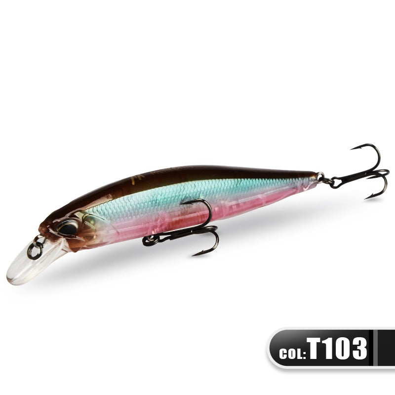 MEREDITH JERK MINNOW 100F 14g Flutuante Wobbler Isca de Pesca 24 Cores Isca Minnow Isca Dura Qualidade Profissional Profundidade0.8-1.0m