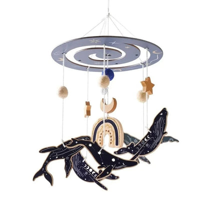 Brinquedo Chocalho para Bebê, Suporte de Berço, Móbile de Madeira, 0-12 Meses, Recém-nascido, Chocalho de Crochê, Suporte para Pendurar Brinquedos, Suporte para Berço de Bebê, Presente