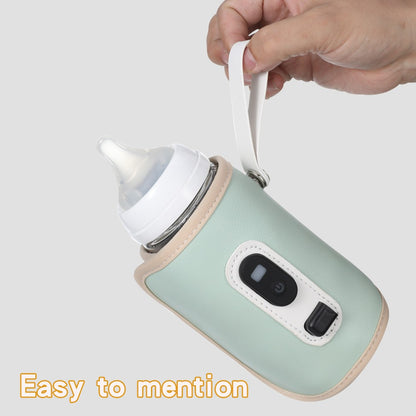 USB Baby Milk Bottle Thermal Bag Universal Digital Display Nursing Bottle Heater Portable Baby Milk Heat Keeper for Traveling