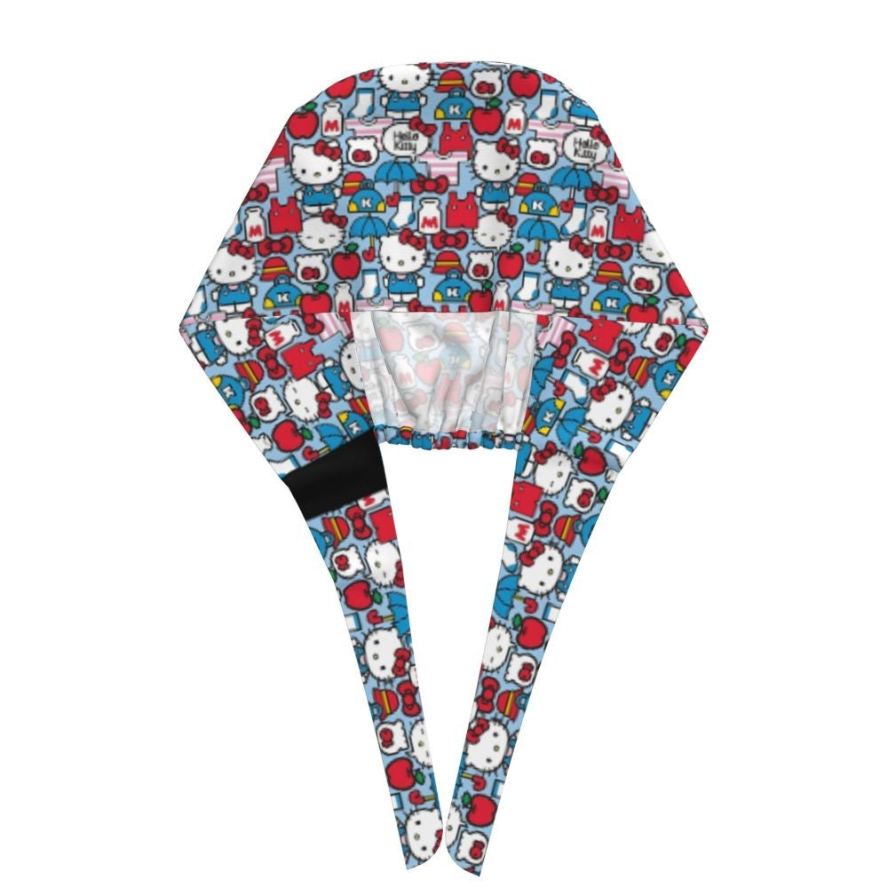 Custom Hello Kitty Medical Staff Scrubs Hat Women Men Cartoon Chara For Chef Hat Scrub Caps