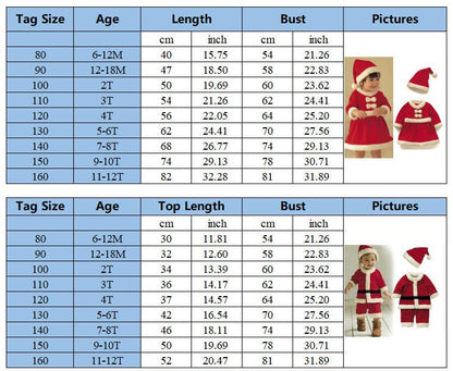 New Year Baby Boys Girls Christmas Santa Claus Costumes Children's Gifts Children Halloween Cosplay Party Kids Clothes