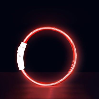 Coleira Luminosa LED para Cães e Gatos, Recarregável USB, Noturna, Anti-perda, Para Cães e Gatos de Pequeno, Médio e Grande Porte, Acessórios de Segurança para Animais de Estimação
