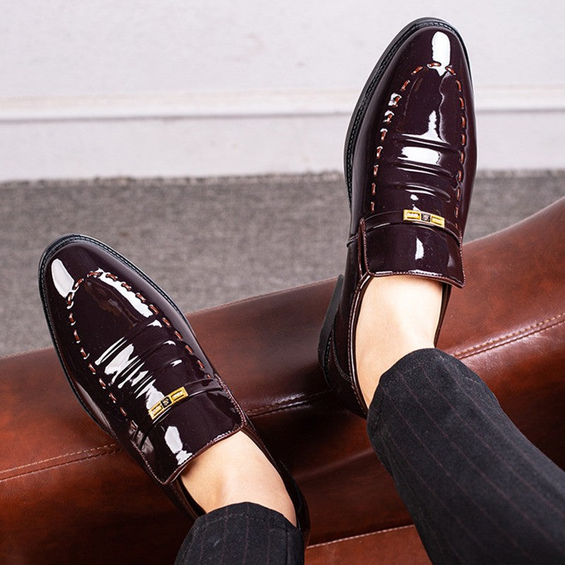 Patent Leather Men Shoes Slip On Oxfords for Male Wedding Party Office Work Shoes Plus Size Classic Business Casual Fashion Shoe