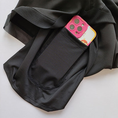 Summer Women's High-Waisted Sports Shorts Mesh Breathable Double-Layer Quick-Dry Gym Fitness Running Cycling Yoga Shorts