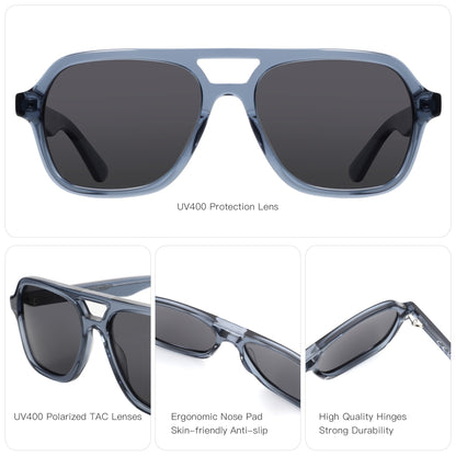 ZENOTTIC 2025 Trend Aviator Polarized Sunglasses Handmade Acetate UV400 Protection Pilot Sun Glasses for Women Men