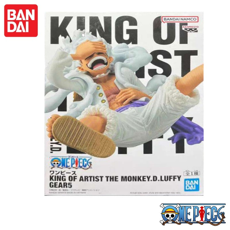 Em estoque Bandai Original One Piece Banpresto Koa Artist Luffy King Gear 5 Anime Figures Modelo Decoração Brinquedo Ornamento Presente