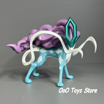 9,5cm Anime Pokémon Figura Três Figuras de Ação Sagradas Estátua de PVC Enfeite de Mesa Modelo Colecionável Brinquedos Presentes