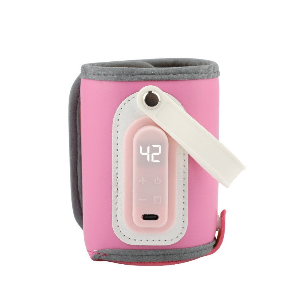 LED Display Portable Baby Bottle Warmer Smart Temperature Control 24H Constant Temperature Milk Bottle Insulation Sleeve