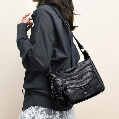 Top Quality Pu Leather Female Crossbody Multiple Pockets Bag Elegant Shoulder Bags for Women Casual Purses and Handbags Sac 2026