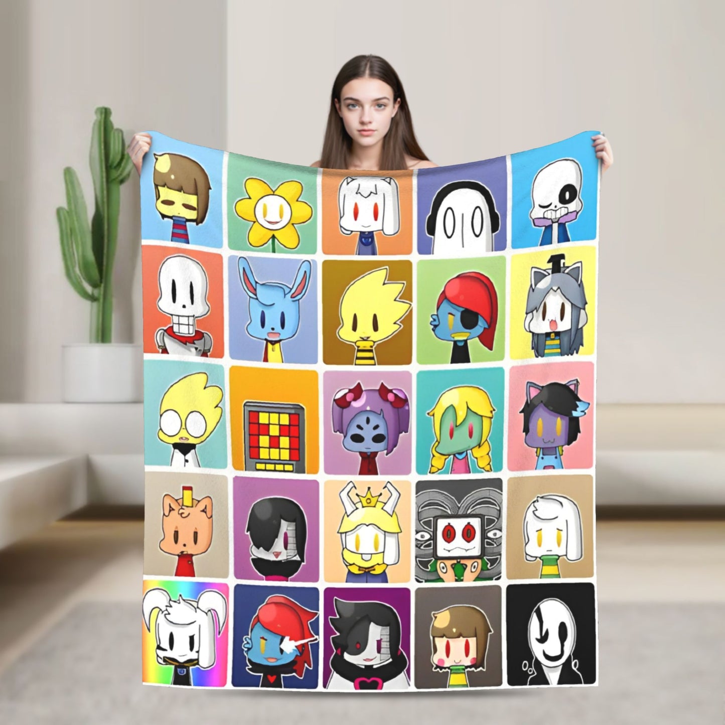 Annoying Dog Game Cobertores Undertale Manta de flanela para quarto, sofá, estampada, ultrassuave e quente