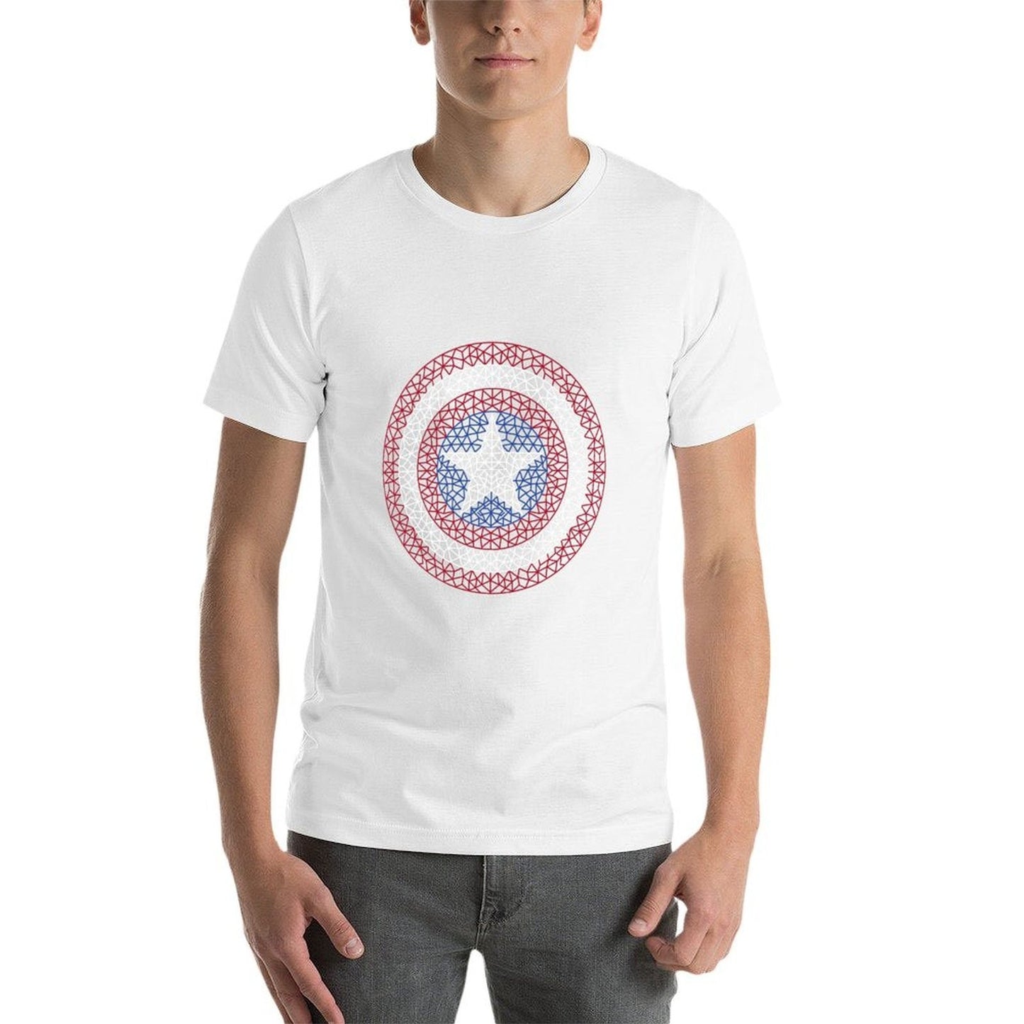 American Shield T-Shirt cotton tshirt 100% t shirt man plain T-Shirt