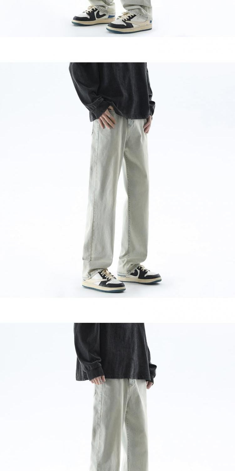 Cleanfit Extended Length Men's Jeans High Waist Slim Straight Leg Micro Flared Pants Bla Knife  Faionable Tall Size