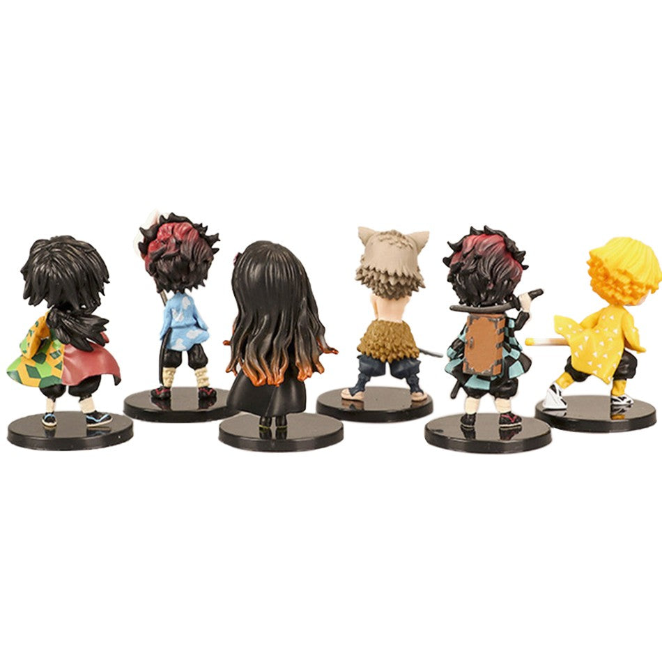 Conjunto 12 Peças Kimetsu No Yaiba Mini Bonecos PVC Q Posket Figura Demon Slayer Decoração de Mesa