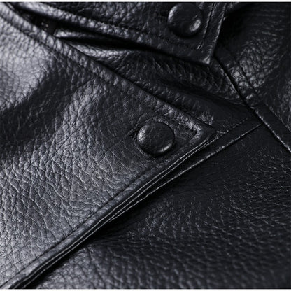 Street Stand Collar Women's Leather Jacket Loose Long Sleeve Zipper Pockets Chic Female Coats 2025 Autumn Winter Lady Outerwear