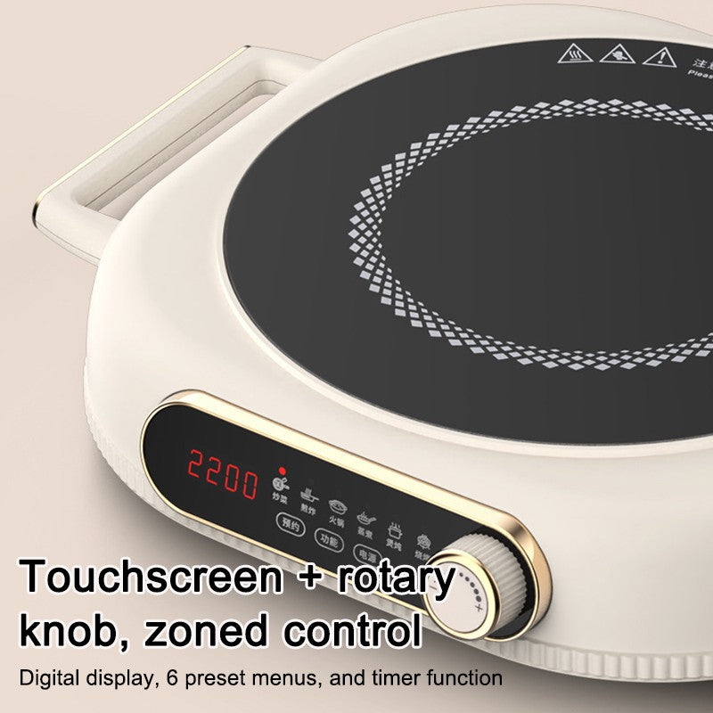 Electric Ceramic Infrared Heating Furnace Magnetic Waterproof Induction Cooker Hob Hot Pot Stir-Fry Stove Timer Heater Cooktop