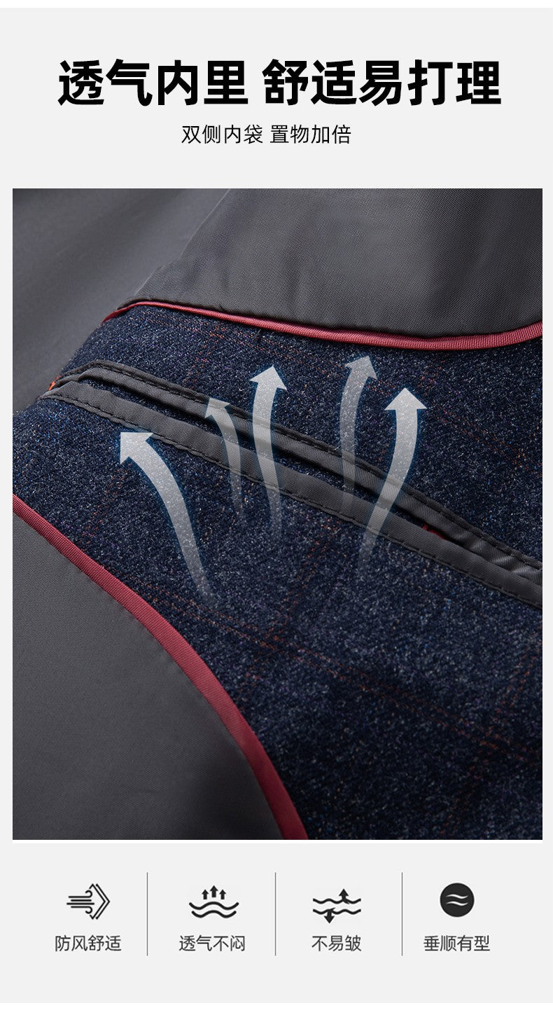 New Men's Blazer Fashion Middle-aged Business Casual Professional Wear Casual Loose British Style Sub-trend Four Seasons Suit