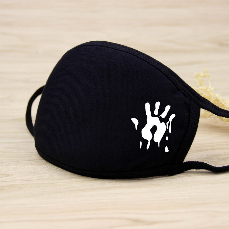 1PCS Unisex Black Cotton Mouth Mask Reusable Mask Dustproof Washable Face Mask Anime Masks For Cycling Camp Mascarillas
