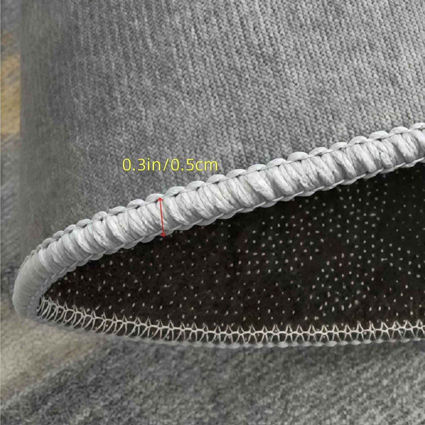 VIKAMA Christmas-themed Round Rug Stain-resistant and Durable Bedside Mat for Bedroom Living Room Sofa Rug Home Decor