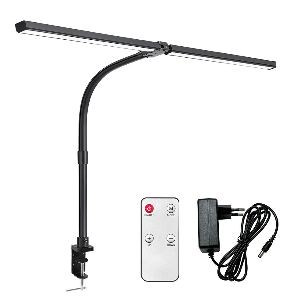 Led Desk Lamp with Clamp Architect Desk Lamp for Home Office 24W Ultra Bright Auto Dimming PC Light Stepless Dimming Table Light