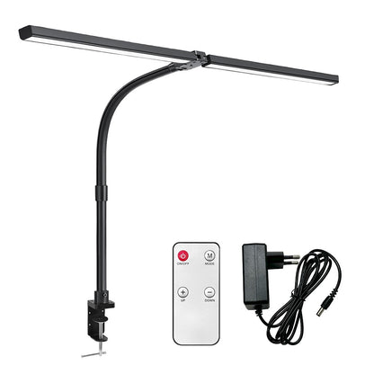 Led Desk Lamp with Clamp Architect Desk Lamp for Home Office 24W Ultra Bright Auto Dimming PC Light Stepless Dimming Table Light