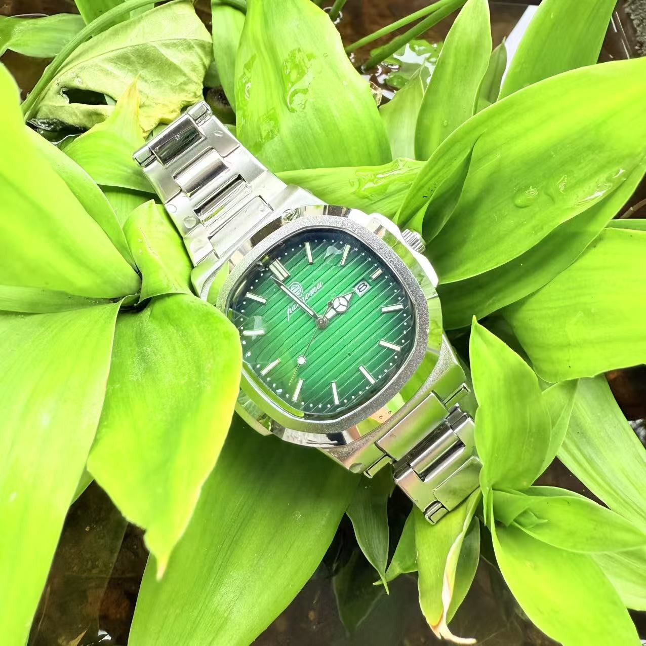 PAAZOMU Luxury Watch Business 50 ATM Waterproof Male Clock Luminous Date Stainless Steel Square Quartz Men Watches reloj hombre