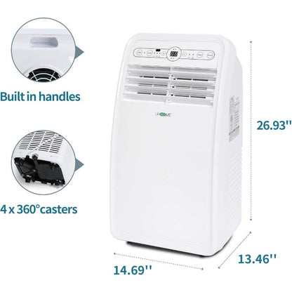Novo Ar Condicionado Portátil 2024, 8000 BTU, Unidade AC Compacta com Resfriamento, Desumidificador, Ventilador, Controle Remoto e Kit de Montagem para Janela In
