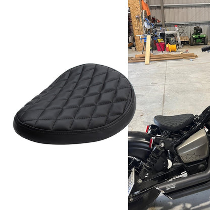 1 CONJUNTO Banco Solo de Couro Retrô para Moto com Suporte de Mola de 3" para Harley Custom Chopper Sportster Bobber Honda Yamaha Kawasaki