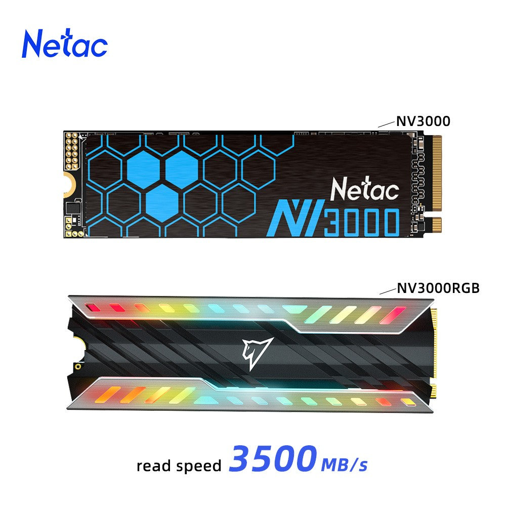 Netac SSD m2 NVMe 2tb 1TB 3500MB/s M.2 SSD PCIe3.0 Disco Rígido Interno de Estado Sólido com Dissipador de Calor Cache para Desktop Laptop