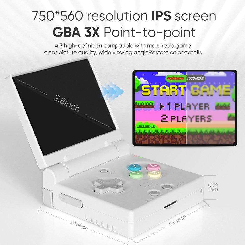 MIYOO Mini Flip Retro Handheld Game Console With New Hinge 2.8''IPS Screen Portable Video Game Consoles Classic Gaming Emulator