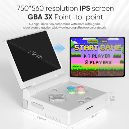 MIYOO Mini Flip Retro Handheld Game Console With New Hinge 2.8''IPS Screen Portable Video Game Consoles Classic Gaming Emulator