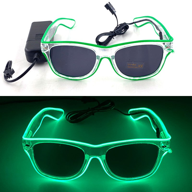 1PC Light Up LED Glasses Glow Sunglasses EL Wire Neon Glasses Glow in The Dark Party Supplies Neon Party Favors for Adults