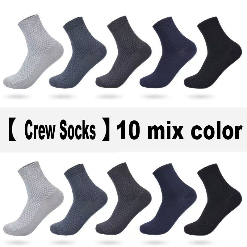 5/10 Pairs Men Socks Bamboo Fiber Short Ankle Socks Spring Summer Autumn Winter Business Breathable Male Long Sock Meias Man Sox