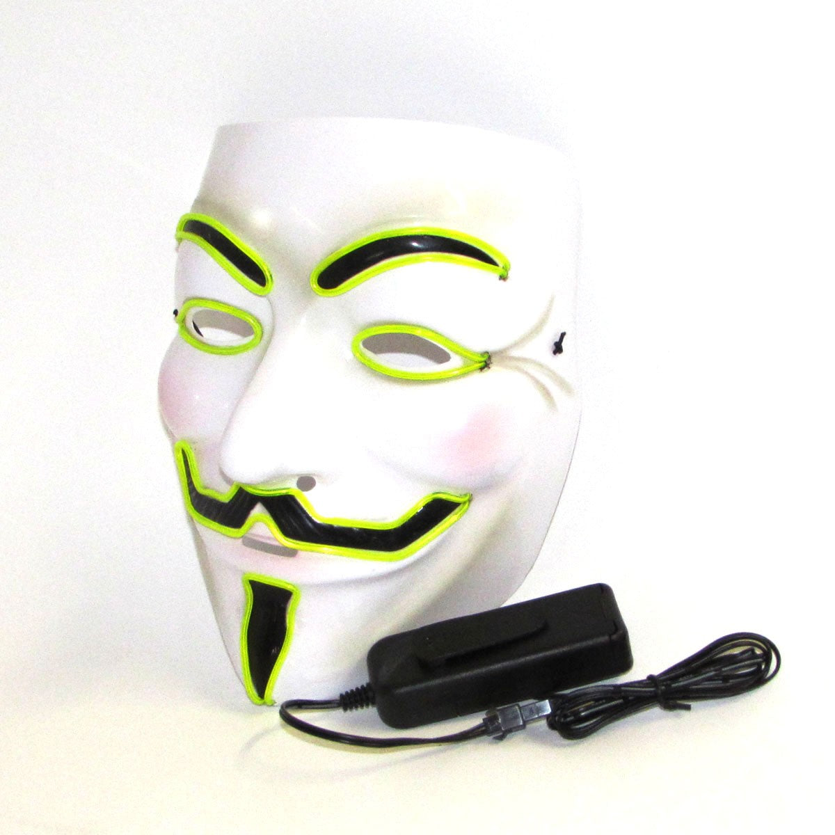Halloween LED Vendetta Mask Night Club Carnival Party Festival Decoration Cosplay Vendetta Guy Fawkes Mascara Glowing V Mask