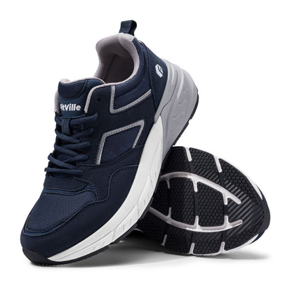 Tênis de Corrida Masculino FitVille Mais Novo 4E de Largura com Suporte de Arco para Pés Chatose Alívio da Dor no Calcanhar Fascite Plantar