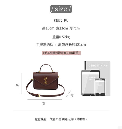 2025 New Retro Small Square Bag Leisure Bag Single Shoulder Crossbody Bag Versatile Commuter Postman Bag