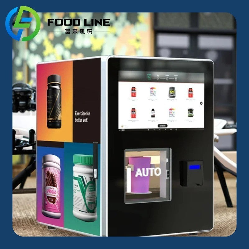 Self-Service Protein Shake Coffee Vending Machine for Gym & Fitness Mobile Payment Dual Temperature Options