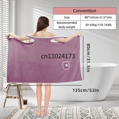 Womens Bath Towels Girls Wearable Fast Drying Bathing Beach Spa Bathrobes Wash Clothing, Shower Bath And Gym Towel