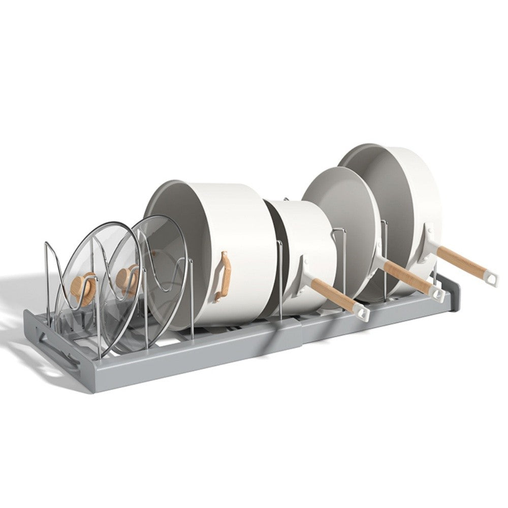 Rack de armazenamento de artefato de utensílios de cozinha, rack de armazenamento dobrável de utensílios de cozinha, rack de armazenamento de tampas de panela de cozinha