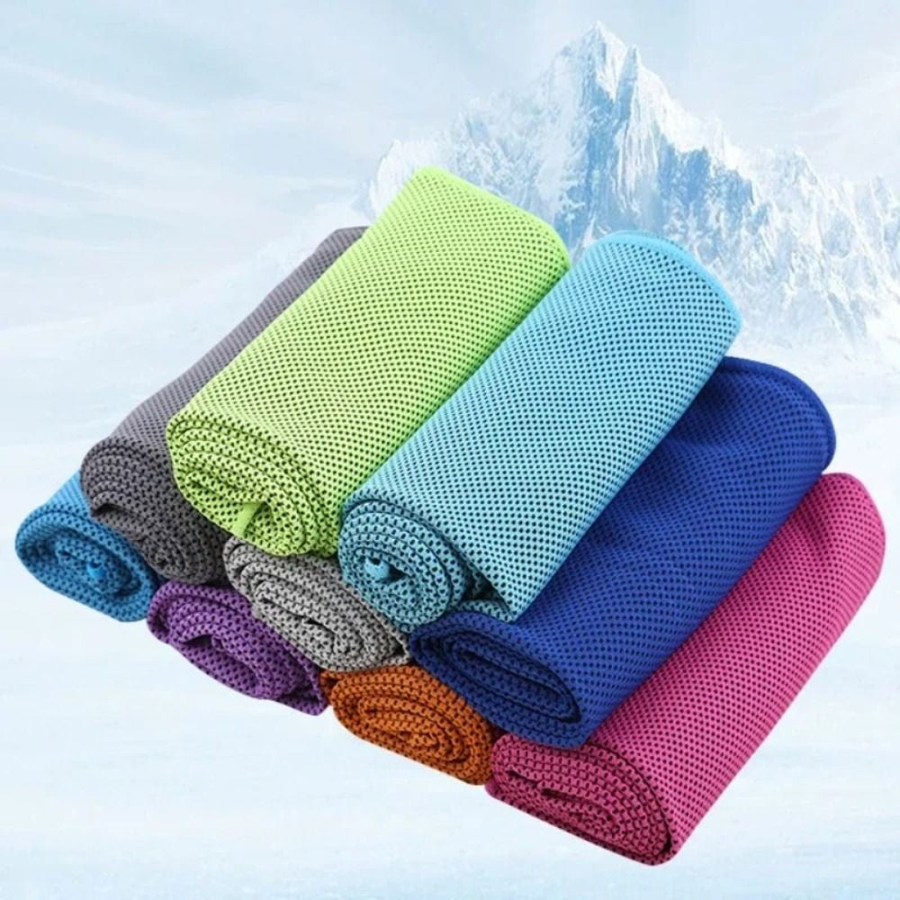 Mini Quick Dry Fitness Cool Towel With Towel Silicone Bag Microfiber Sports Quick Dry Cool Towel Portable Quick Drying Towel