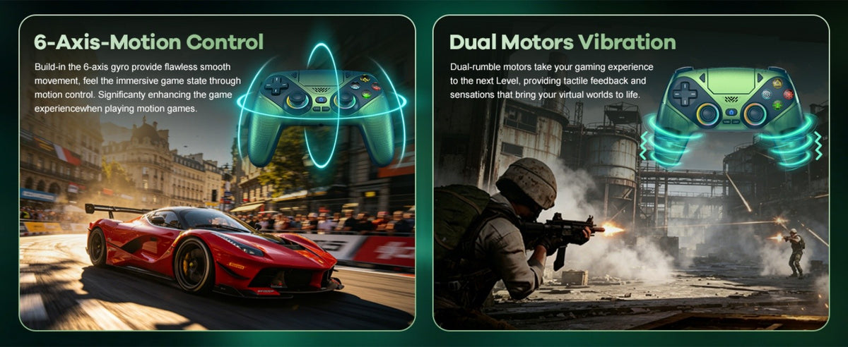 RGB Light Controller For PlayStation 5/PS5 Pro/Slim/PC Wireless Gamepad Marco/Turbo NO Drift Hall Effect Gaming Control Joystick