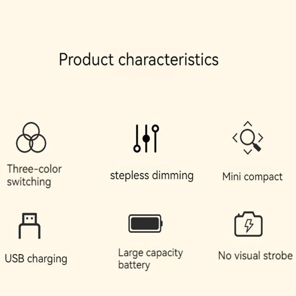 Touch Rechargeable LED Bedside Lamp 3 Colors USB Stepless Dimming Night Light Eye Protection For Bedroom Reading Table Lamp